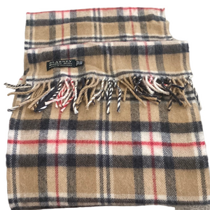 Blarney Woolley mills Plaid Scarf with Fringe – Made in Ireland Classic